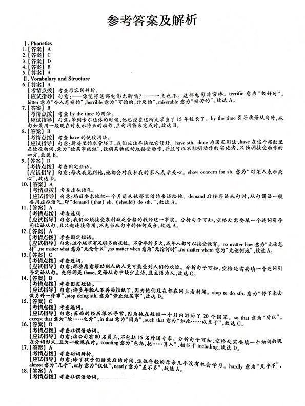 2021ȫ()˸߿רӢ⼰