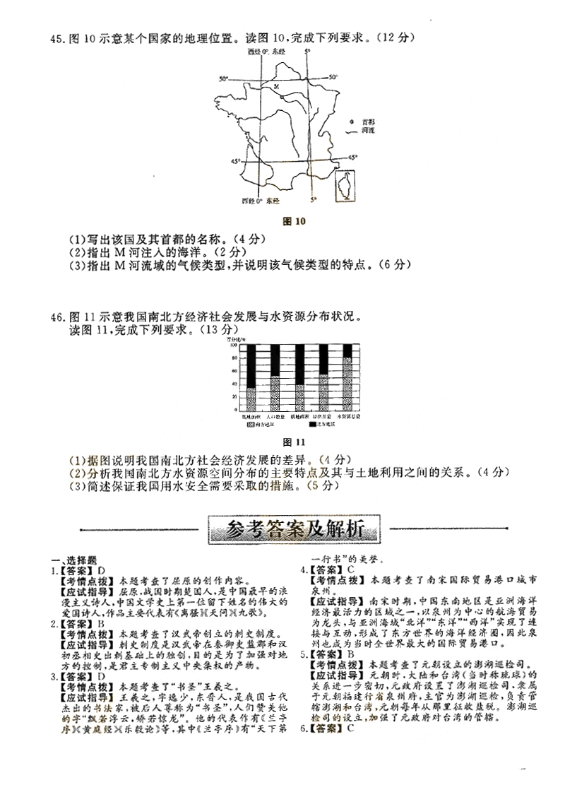 2015ȫ˸߿Ŀۺϡʷ⼰