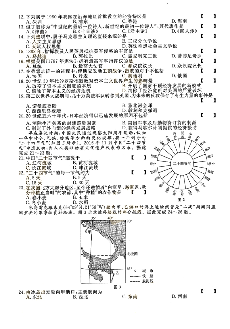 2017ȫ˸߿Ŀۺϡʷ⼰