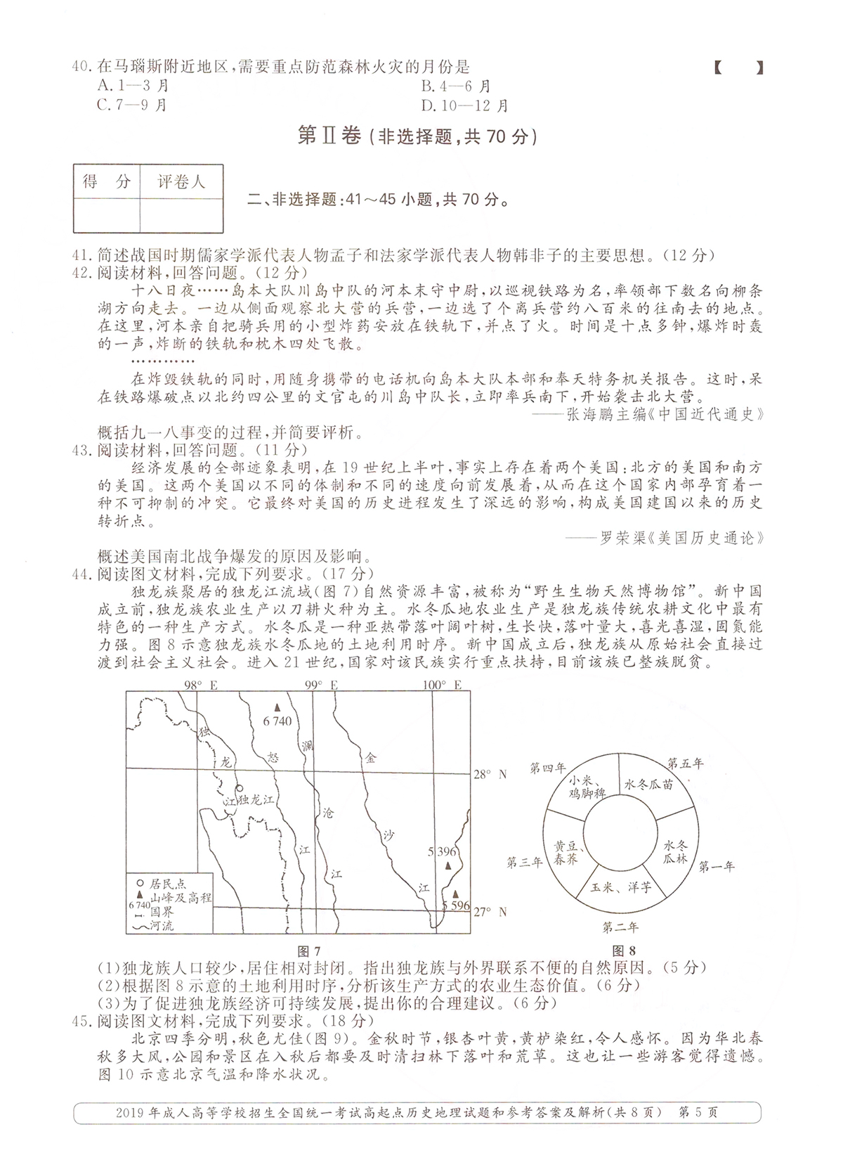 2019ȫ˸߿Ŀۺϡʷ⼰
