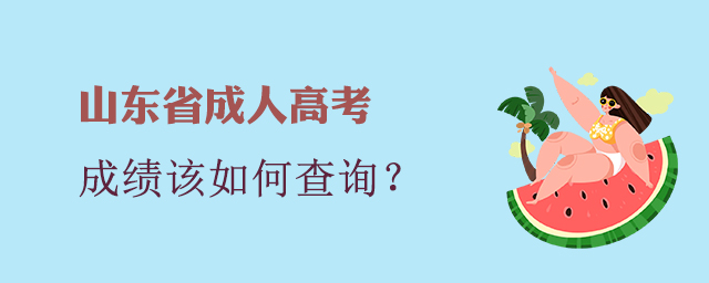 2022山东成人高考成绩考生如何查询